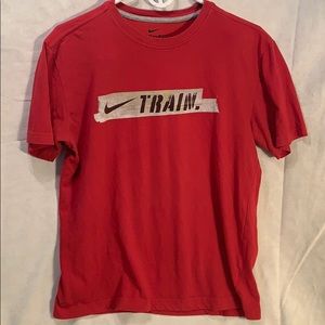 Nike Dri-Fit short sleeve tee with Train graphic.